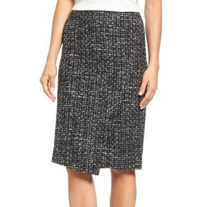 Emerson Rose Black Tweed Pencil Skirt Size 6 NWT
